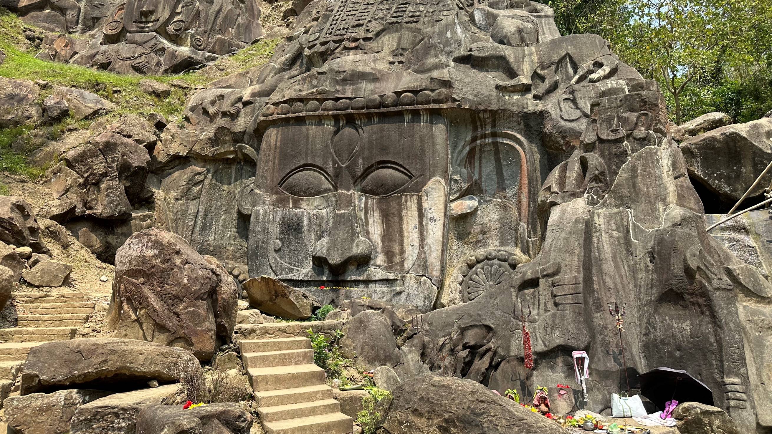 Unakoti Rock Carvings